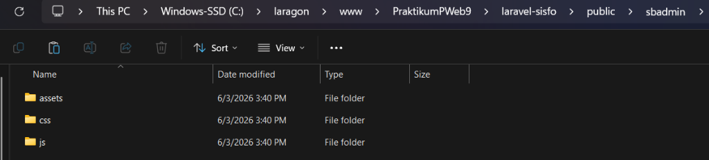 Screenshot: Struktur tabel users setelah migration (menampilkan kolom tambahan username, level, status)