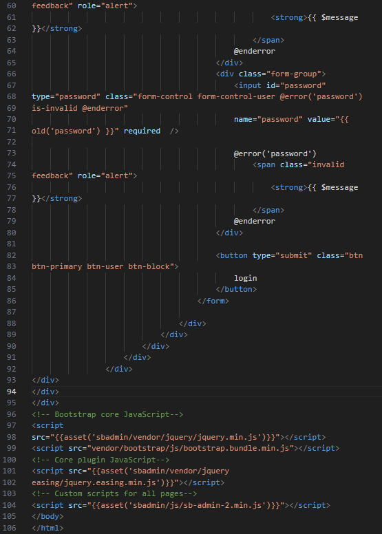 Screenshot: Output perintah php artisan db:seed (User Admin berhasil ditambahkan)