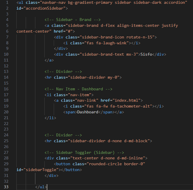 Screenshot: Tampilan dashboard setelah login dengan akun admin