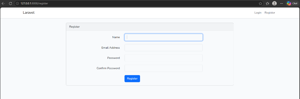 Screenshot: Output perintah composer require laravel/ui (daftar package yang terinstall)