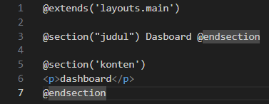 Screenshot: Kode sidebar.blade.php (menu sidebar dengan brand 