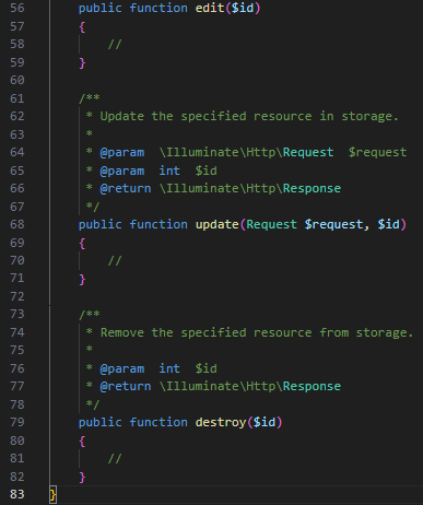 Screenshot: Kode topbar.blade.php (navbar dengan sidebar toggle, user info dropdown dengan Profile, Settings, Logout)