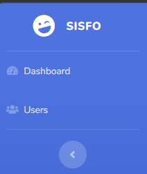 Screenshot: Tampilan sidebar dengan menu Dashboard dan Users (icon users)